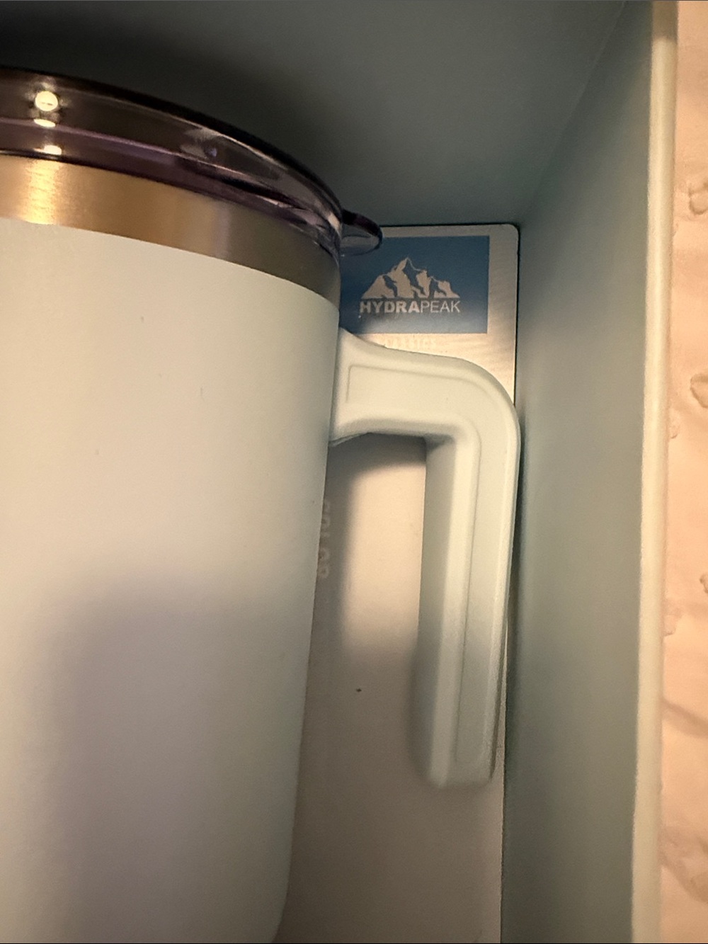 HydraPeak 40oz Powder Blue Insulated Travel Mug with Handle - Picture 2 of 5